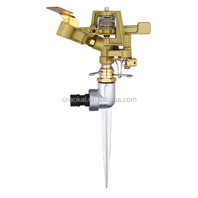 China 360 Speed ​​Drive Garden Sprinkler System Metal Impulse Irrigation Lawn Rain Gun Water Brass Oscillating Sprinkler for sale