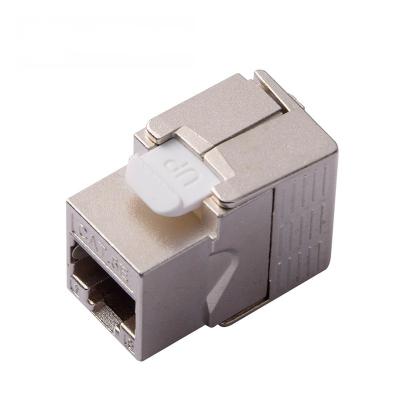 China Trapezoidal Mini Type Cat.5e FTP PC Jack 180 Degree Toolless RJ45 Connector for sale