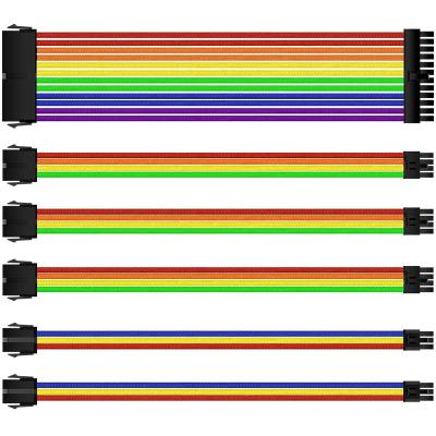 China High Quality Computer Insulation Sleeving Wiring PET Braided Cable Sleeve 30cm 26cm Set for sale