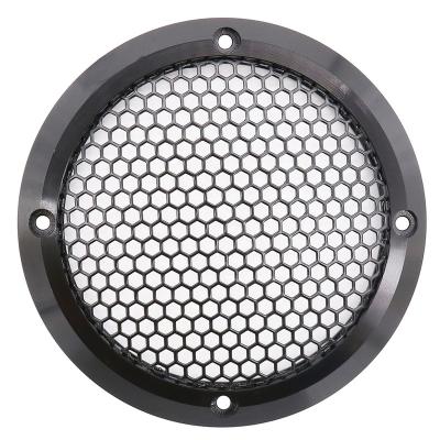 China Car / Home Audio 3.5 Inch Aluminum Alloy Speaker Grill Cover Device Mesh Cover 1 Pair Black for sale