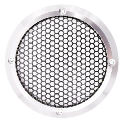 China Car / Home Audio 3.5 Inch Aluminum Alloy Speaker Grills Cover Device Mesh Cover 1 Pair Silver for sale