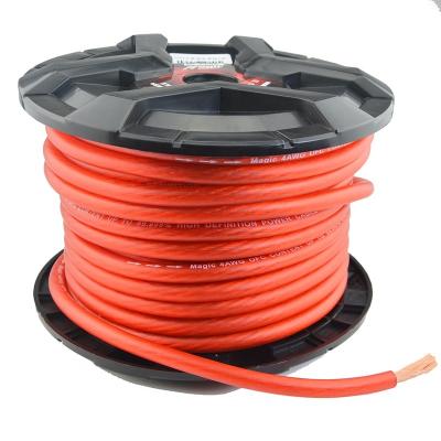 China Industrial 4 Gauge Oxygen Free Copper Power / Ground Wire Ground 4 A.W.G. Power Wire 30m/Roll for sale