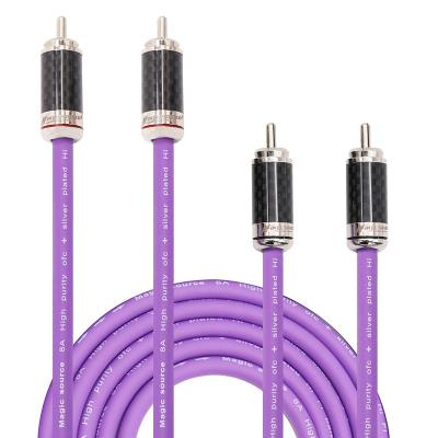 China Car 2-Male to 2-Male RCA Subwoofer Audio Stereo Cable for sale