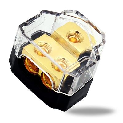 China audio & Video 0/2/4 Gauge In 4/8 Gauge Out Of 2 Way Amp Copper Power Distribution Block For Car Audio for sale