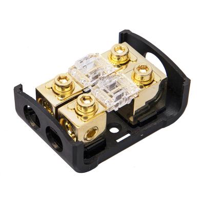 China Automobile / Boat / Cars Copper 0/4 Gauge to 4/8 Gauge 60 ANL Mini 3 Amp Way Fuse Holder Distribution Plate for sale