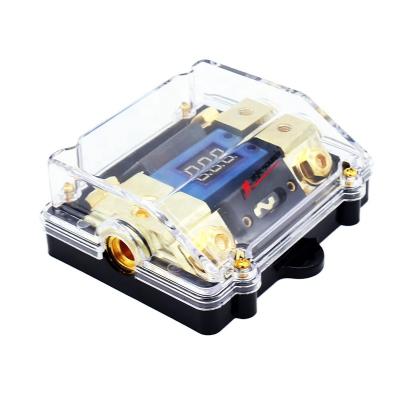 China Auto / Boat / Cars Led Display 2 Digital Voltage ANL Fuse Holder 0 4 Gauge One In Two With 2pcs 100 Amp Fuse for sale