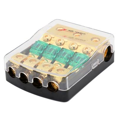 China Automobile/Boat/Cars Fuse Rack 0/2/4 Gauge In To 4/8 Gauge For Car Audio With 60A MANL Fuse 4 Way for sale