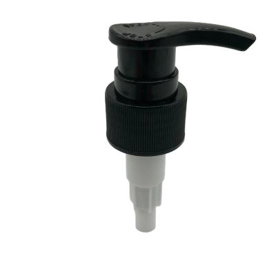 China Non Spill Black Cosmetic Lotion Pump Dispenser 28410 Screw Cap for sale