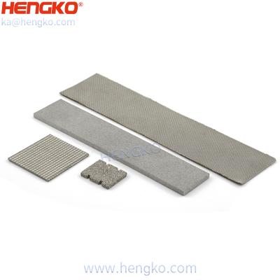 China Gas Pad HENGKO Custom Size 0.2-120 Micron 316L Stainless Steel Sintered Porous Sheet Metal Filter for sale