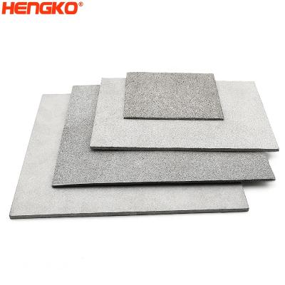 China Uniform Particle Distribution Hengko Sintered Porous Bronze Powder Metal Stainless Steel Filter Plate for sale