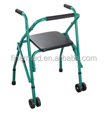 China Medical Rollator Walking Aid For Elder And Disable People Rollator Compact Folding for sale