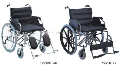 China Bariatric Stainless Steel Manual Wheelchair With Extra Wide Seat for sale