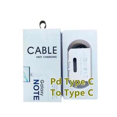 China Cell Phone Line Types PD 25w Type C to C Data For Samsung note10 s20 lite super fast charging cable with package for sale