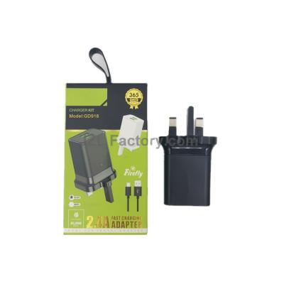 China Cheap price high speed 2.4A charger with cable 2A output fast charger for oraimo for sale