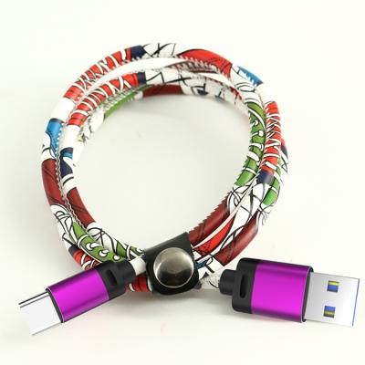 China New Computer 2021 Sale Multiple Current Stable Type-c Usb Cable Leather Data Cables For Iphone for sale