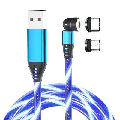 China Charging + 2021 Hot Selling Data Transfer USB to Type-C Fast Magnetic Suction Colorful Flame Charger Cable USB Data Cables for sale