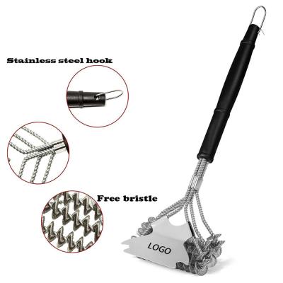 China Free Sample Easily Cleaned! Low MOQ Grill Cleaner Free Bristle Grilling Brush for sale