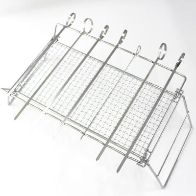 China 2020 New Gift Easily Cleaned For Family BBQ Party 304/430 Stainless Steel Rotisserie Rack Folding Grill for sale