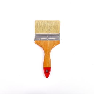 China Boiled stiffen good quality and cheap plastic handle bristle brush disposable paintbrush for sale