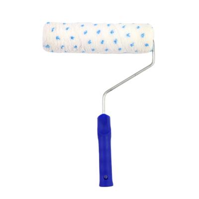 China POLYESTER Wall Paint Roller Cheap Blue Spots Custom Paint Roller Brush Handle Tool for sale