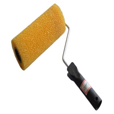 China HD Plastic Good Quality Foam Yellow Color Sponge Roller Brush for sale