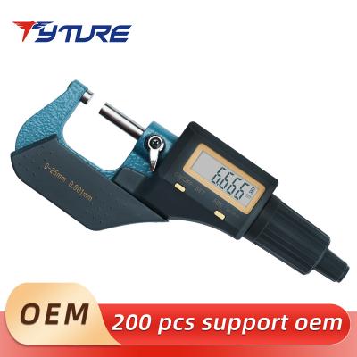 China Alloy Steel + Engineering Plastics 0-25mm Electronic Micrometer 0.001mm Micron Outside Micrometers Gauge Thickness Measuring Tools for sale