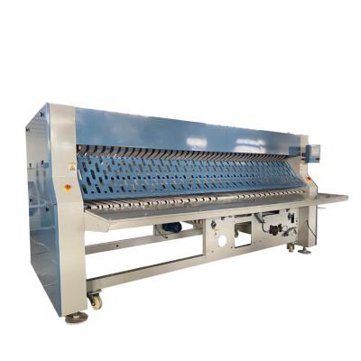 China Full automatic pillowcase stainless steel sheet folding folding machine for fold pillowcase and besheets hotel use 2021 for sale