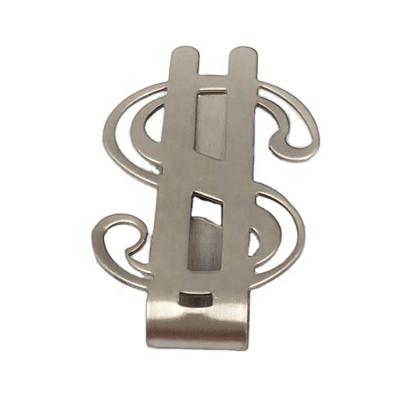 China Europe Customized Metal Dollar Sign Gold / Silver / Silver Copper Clip for sale