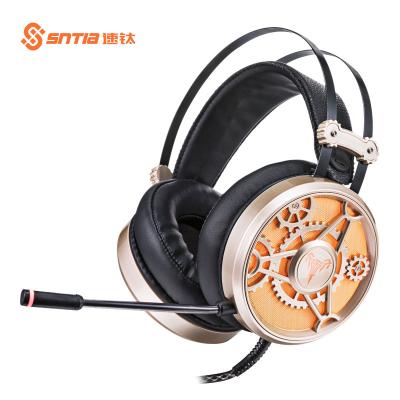 China Headband Hellcrack V6 Gaming Headset Microphone For PC ps4 50mm Earphone PC Gaming Headset 3.5mm Headset Stereo Gaming Earphone for sale