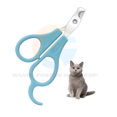 China Viable Wholesale Cat And Dog Safety Beauty Stabilized Pet Feeds Nail Tools Plastic Handle Pet Nail Clipper for sale