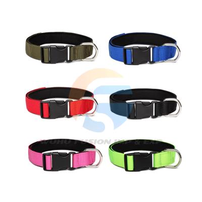 China Lights Pet Supplies Wholesale Dog Ring Collar Factory Direct Luxury Comfortable Nylon Pet Cat Dog Collar for sale