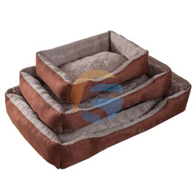 China Luxury Cooling Cat Pet Bed Washable Travel Pet Kennel Canvas Cold Feeling Dog Bed for sale