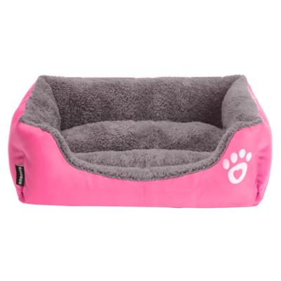 China Travel Maker Custom Fluffy Fur Square Bed Pet Memory Foam Warm Pet Plush Bed Sofa Bed for sale