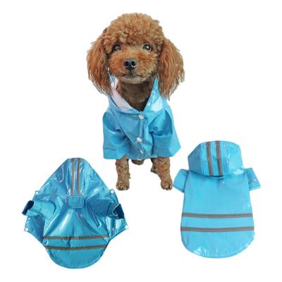 China Sustainable Fashion Pet Clothes Waterproof Small Dog Raincoat Dog Raincoat With Reflective Branding for sale