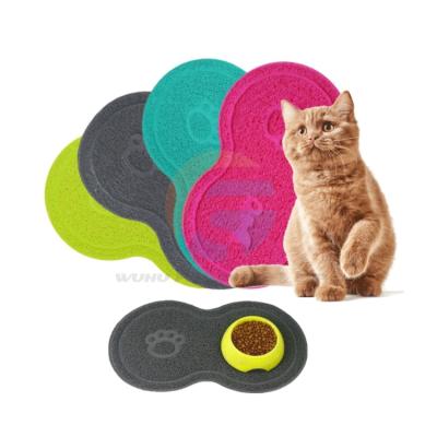 China Wholesale Factory Price Viable Universal Dog Cat Litter Mat Custom Logo Bottom Non-slip Garbage Cat Mat Floor Pet Pad Feeding Pad for sale