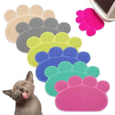 China Viable Wholesale Pet Cat Litter Mat PVC Cat Floor Mats Dog Placemats from China Pet Supplies for sale