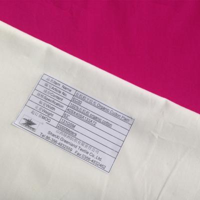 China Sustainable GOTS Certified Wholesale Organic Cotton Fabric For Garment Dress for sale