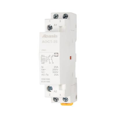 China CZOAO AOCT-25 2NO 2P china contactor magnetic electric contactor 250v modular contactor for construction AOCT-25 2NO for sale