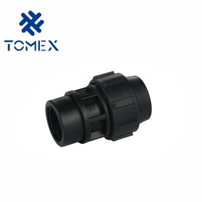 China pp pe compression female adoptar hdpe pipe fittings irrigation for water supply for sale