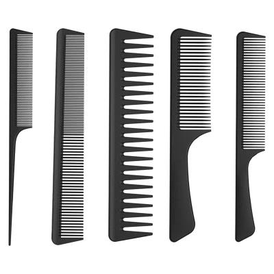 China Salon Steel Double Needle / Home Wholesale Professional Carbon Fiber Comb Anti Static Sharp Tail - Head Comb Hair Cutting Styling for sale