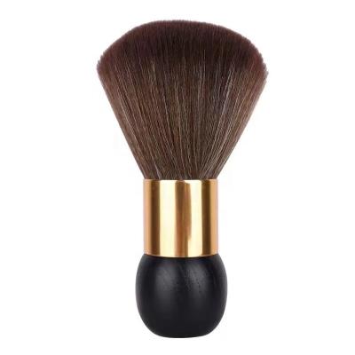 China Hot Selling Round Hair Cutting Tool Salon Stylist Barber Wooden Handle Neck Brush Comfortable For Hair Cleaning for sale