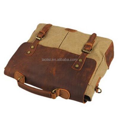 China 2021 Waterproof Hot Sale Canvas Mix Genuine Leather Successful Bag for sale