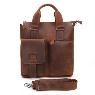 China Premium Quality GENUINE LEATHER Mens Brand Name Tote Bag for sale