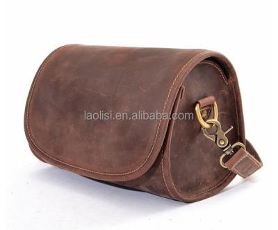 China You can take it when go shopping or work fashion unique design men shoulder bag horse leather crazy camera bag for sale