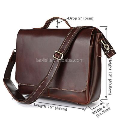 China Convenient shoulder bag high quality genuine leather fashion carry vintage unisex messenger bag for sale