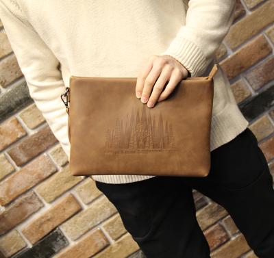 China RFID Vintage Leather Clutch Bag For Men for sale