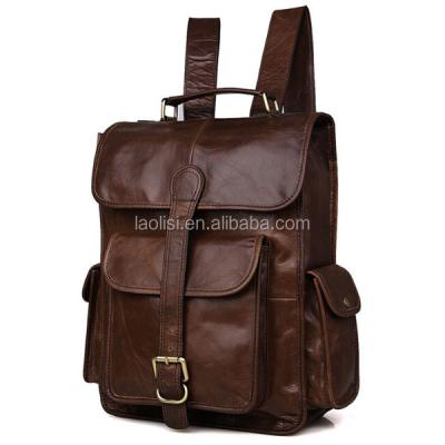 China European style anti-theft high-end fashion genuine leather backpack for men for sale