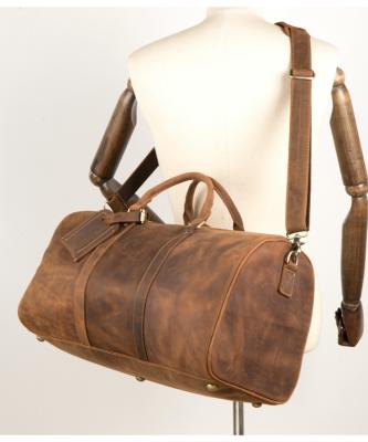 China GENUINE LEATHER Mens Leather Duffel Bag Vintage Factory Supplier Travel Bag Leather for sale