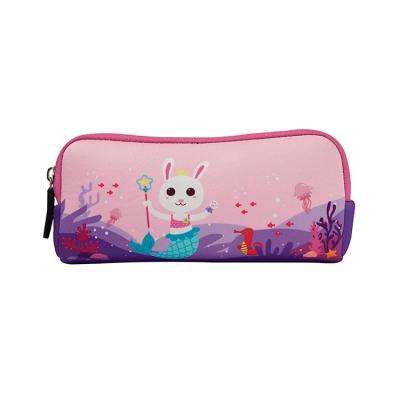 China 100% Hot Sale Eco-friendly Promotional Gifts Custom Printed Neoprene Zipper Child Pencil Bags for sale