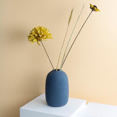 China Modern Minimalist Nordic Ceramic Vase Vase Bud Vase Blue for sale